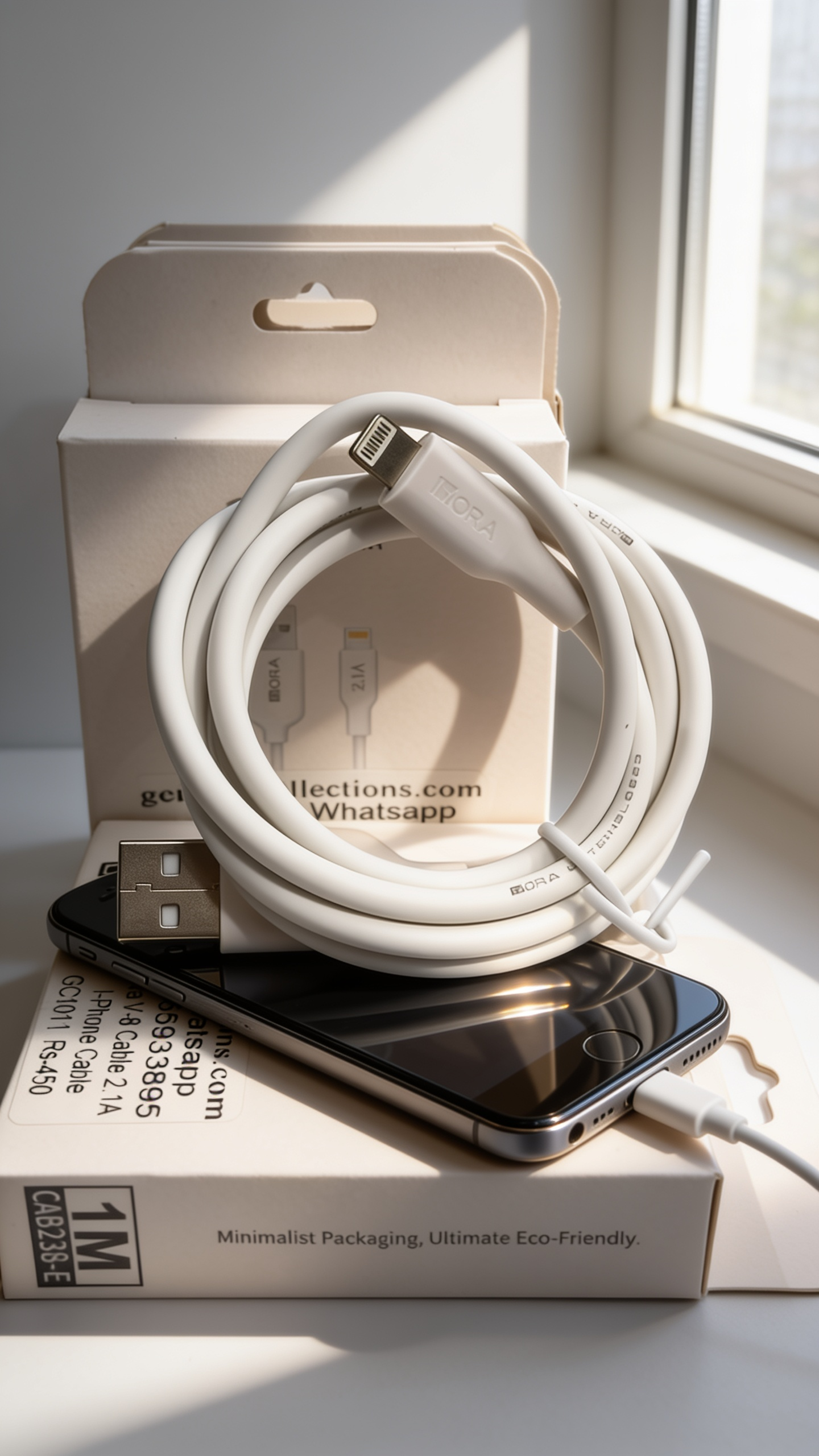 Hora V-8 Cable 2.1A Android/iPhone Cable