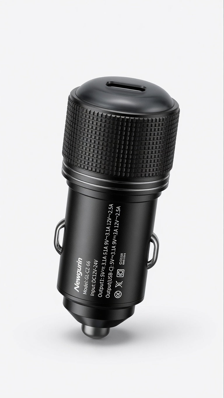 Newgurin 200W Dual Port Metal Car Charger | Fast PD 30W + QC Charging