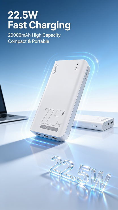 ROMOSS Power Core 20000Mah Pro – 22.5W Fast Charging Power Bank