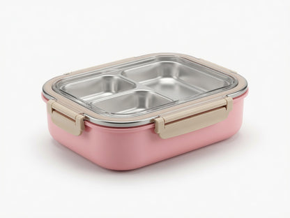 Premium Stainless Steel Lunch Box with Secure Lock Clips – Leak-Proof, Food-Safe Container with Spoon | Green