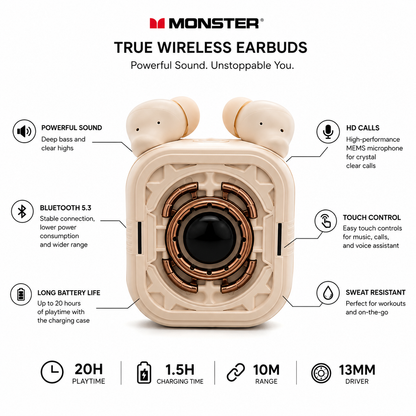 Monster Maxtar MQT57 Gaming Earbuds
