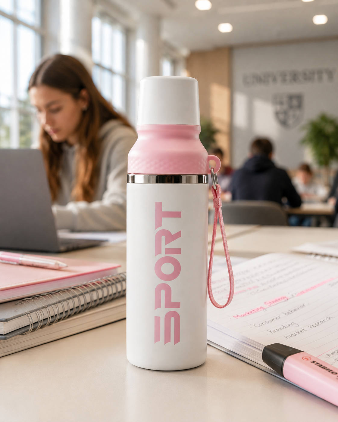 Stylish 1000ml Double Wall Stainless Steel Travel Cup