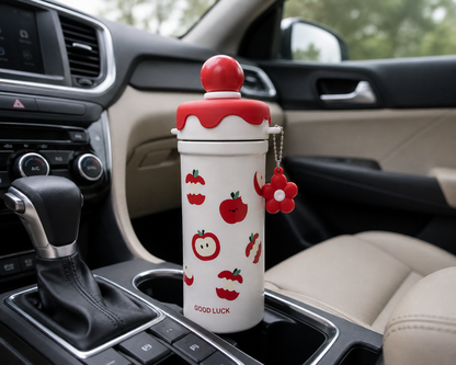 Cute Good Luck Strawberry 800ml Vacuum Insulated Thermos Flask