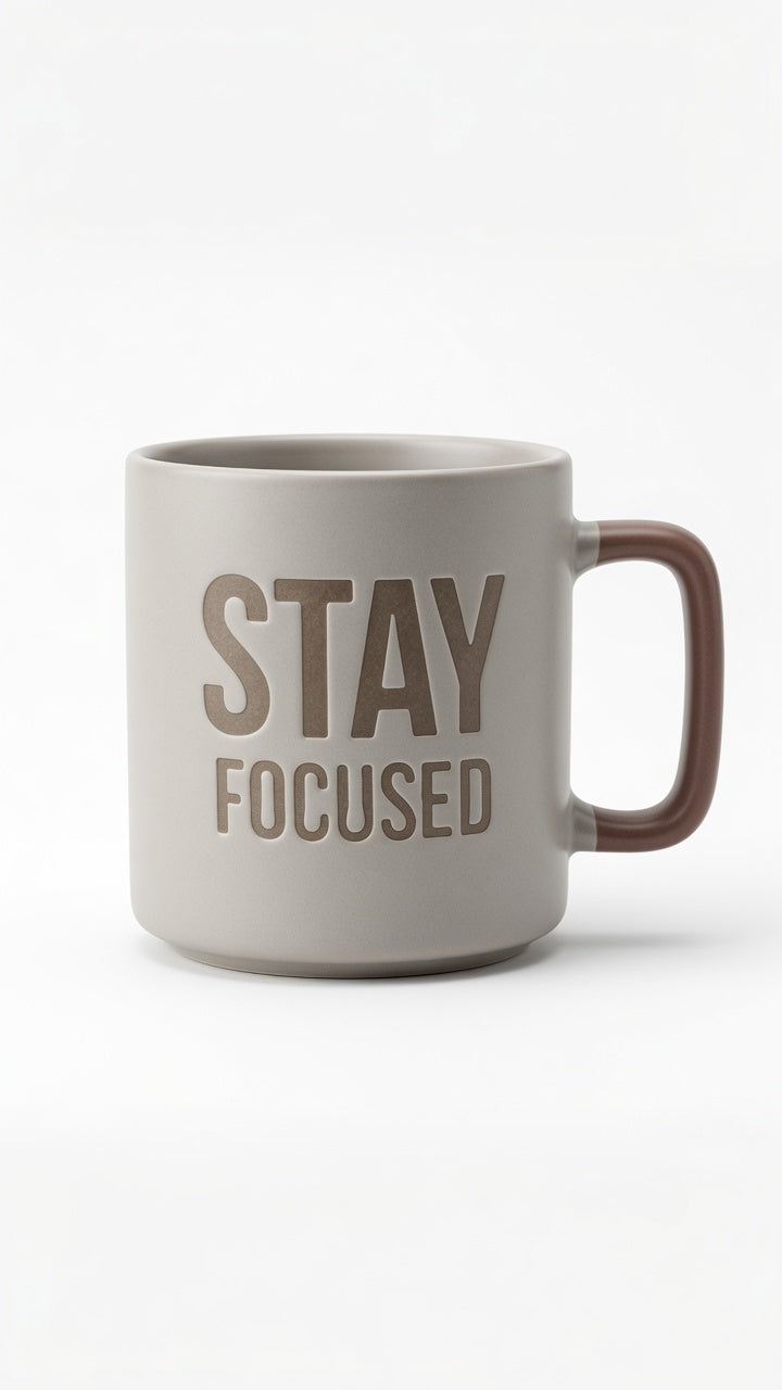 “Stay Focused” Ceramic Mug