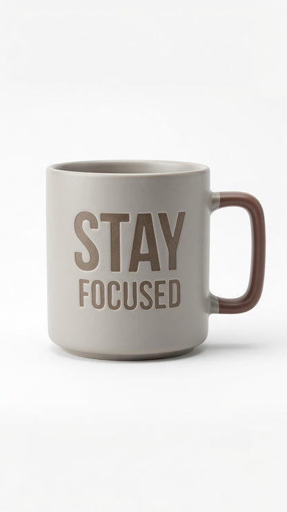 “Stay Focused” Ceramic Mug