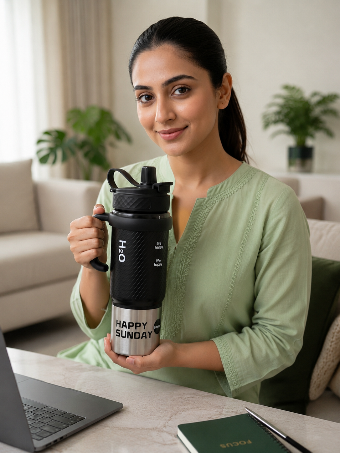 H2O Happy Sunday Tumbler – 40 oz / 1200 ml