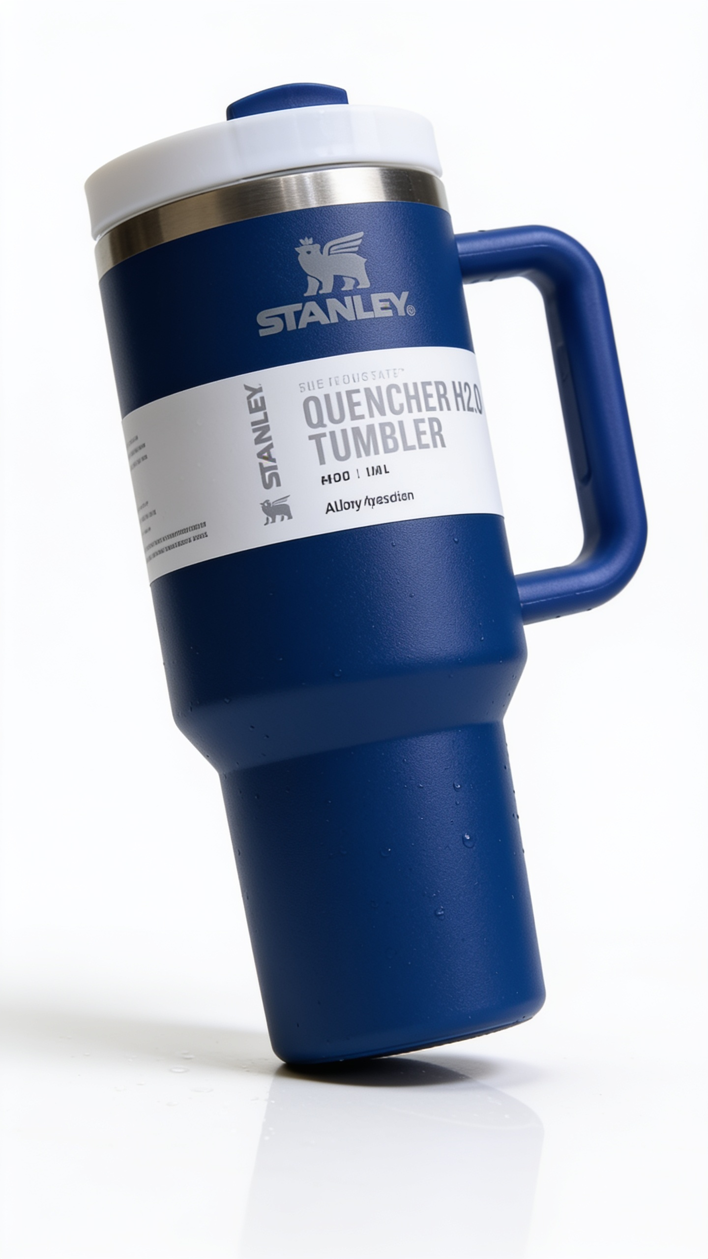 LuxeGear Quencher Pro 40oz Stainless Steel Tumbler - Navy Blue (FlowState Lid)
