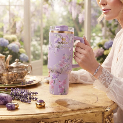 Stanley x LoveShackFancy 40oz Lavender Floral Quencher H2.0 Tumbler
