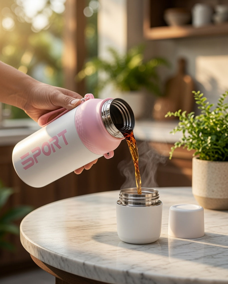 Stylish 1000ml Double Wall Stainless Steel Travel Cup