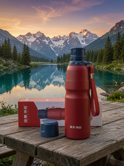 XiongTai ShenJian 500ml Stainless Steel Vacuum Thermos Flask - Red