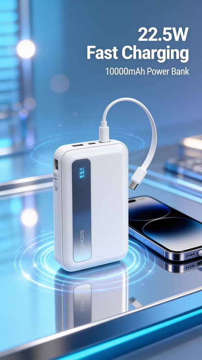 ROMOSS Power Core 10000Mah Pro – 22.5W Fast Charging Power Bank