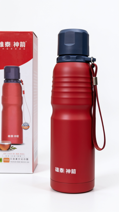 XiongTai ShenJian 500ml Stainless Steel Vacuum Thermos Flask - Red