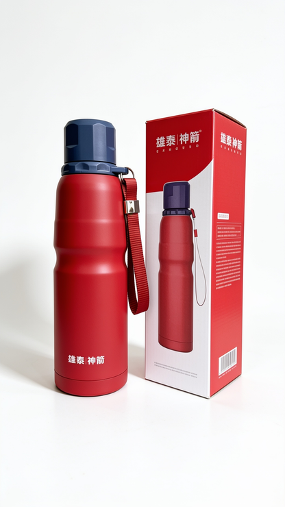XiongTai ShenJian 500ml Stainless Steel Vacuum Thermos Flask - Red
